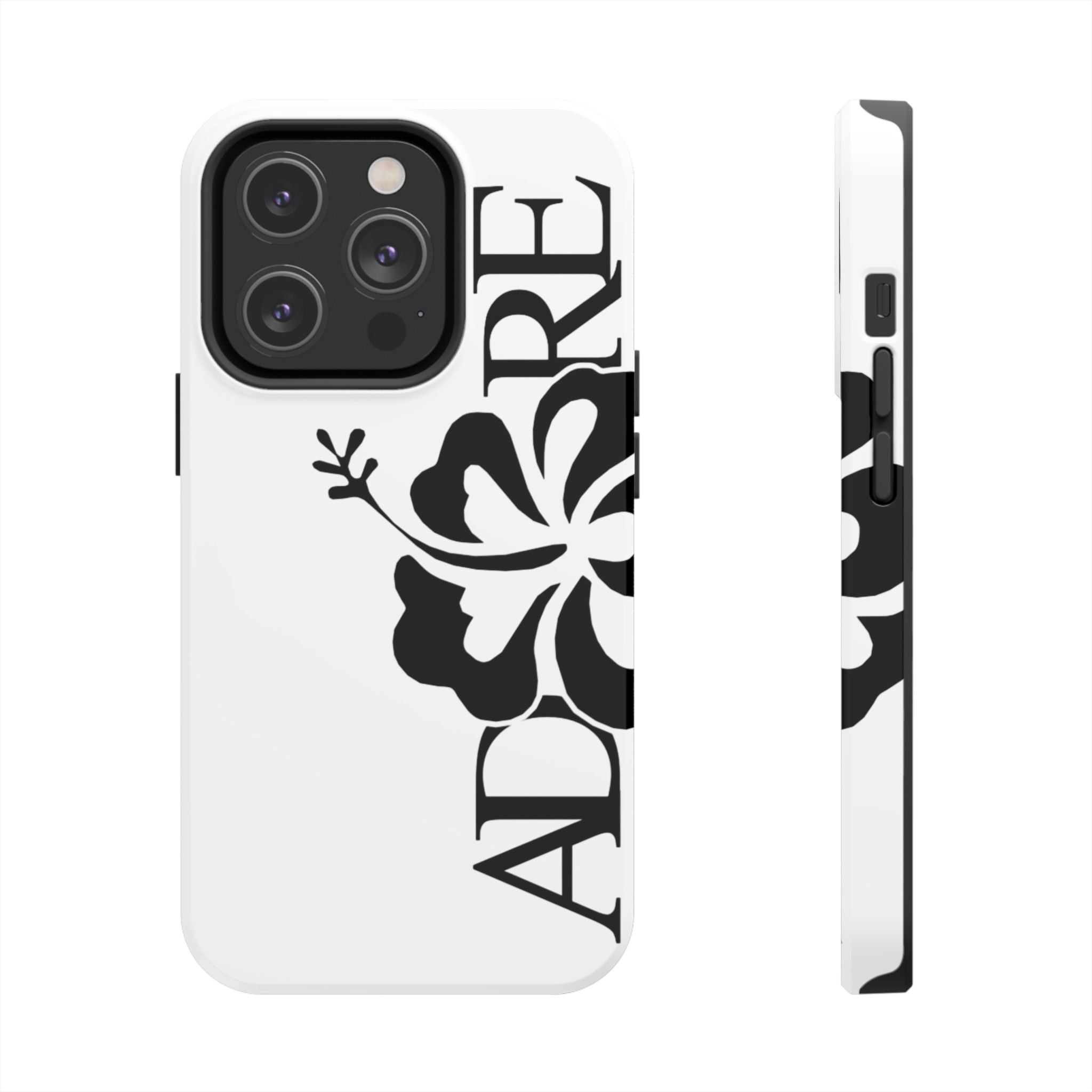 White Adore Phone Case