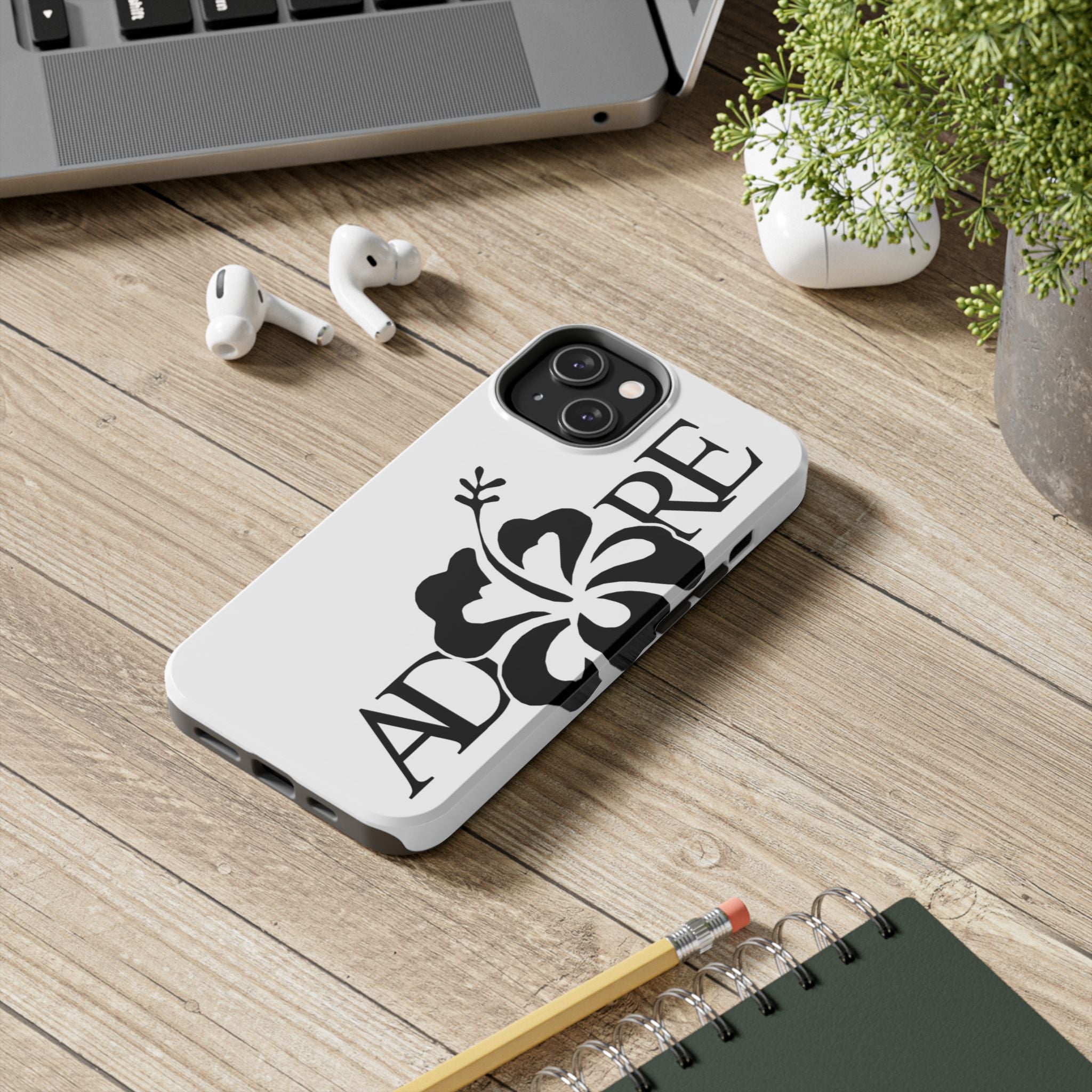 White Adore Phone Case