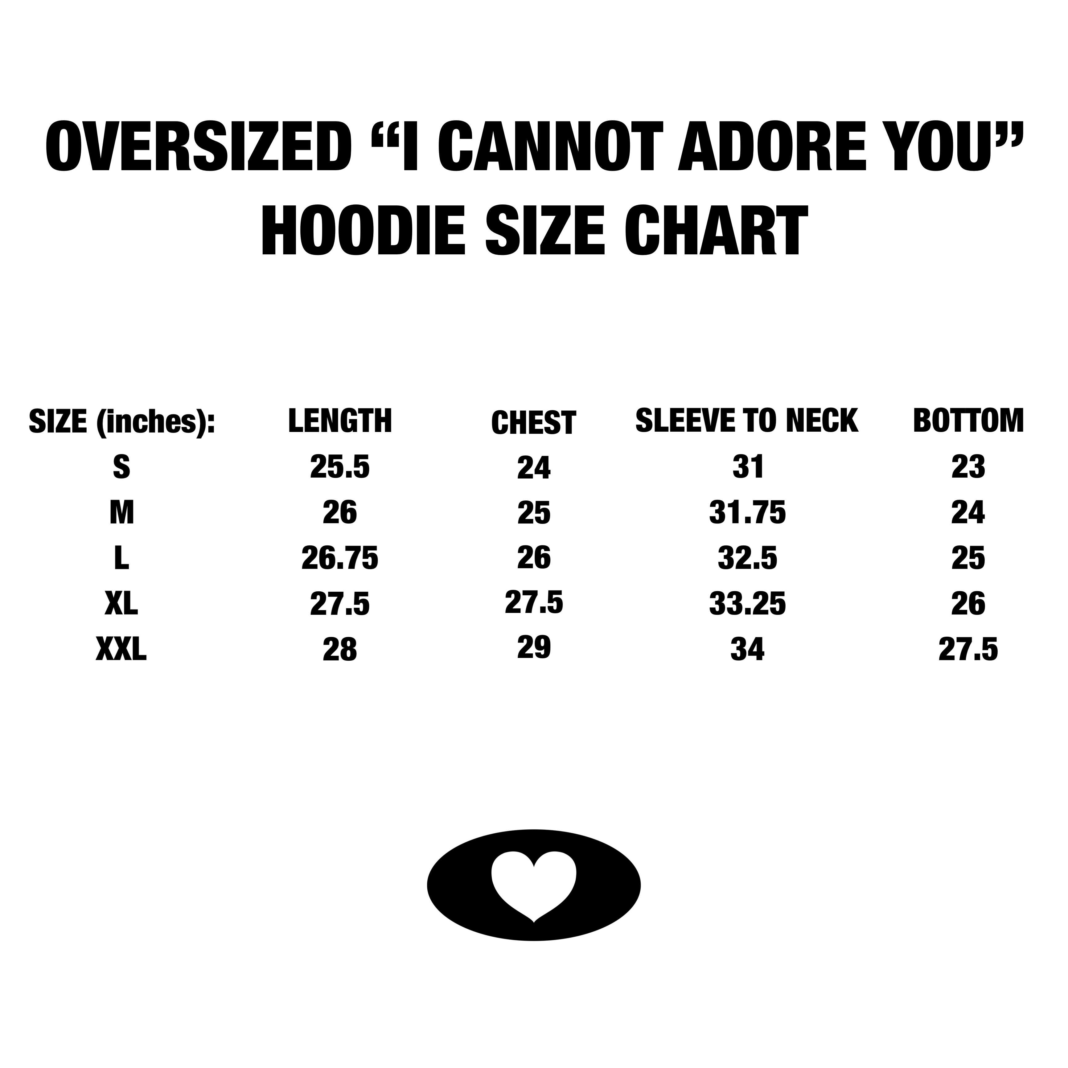 P*NK “I CANNOT ADORE </3 YOU” PULLOVER